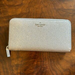 Kate Spade Full Zip Large Glitter Wallet